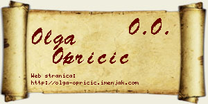 Olga Opricić vizit kartica